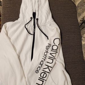 Hoodie jacket by Calvin Klein, white, large